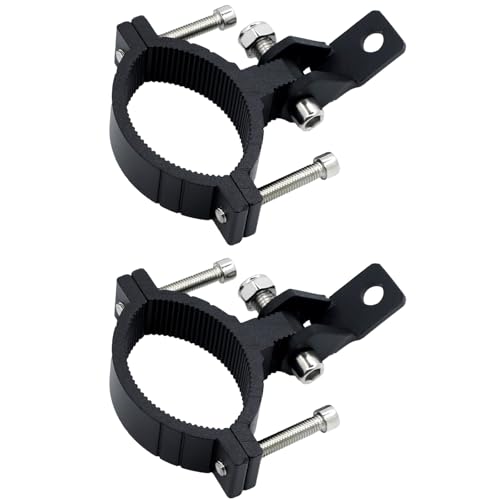 Motorcycle Spotlight Bracket, 2PCS Headlight Holder, Heavy-Duty Tube Clamp Mounting Bracket for 40mm-64mm ATV UTV Roll Bar (1.58-2.5 inch) - size: 1.58-2.5 inch