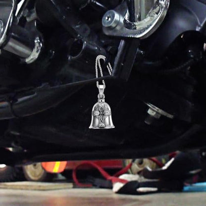 Protective Metal Accessory - Motorcycle Bell, Unique Legend Biker Riding Bell Hanger | Keychain Motorcycle Bells with - color: necklace