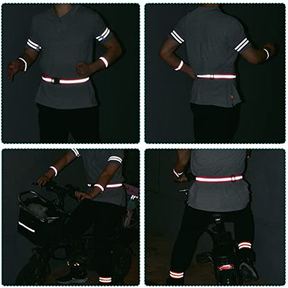 MECCANIXITY Reflective Bands for Arm - color: Pink, size: 14x2 Inch