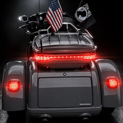 Eagle Lights Flashing Strobe LED Tail Brake Light Kit for Harley Davidson Tri Glide Models - color: Trike - Tri Glide Kit (Red)