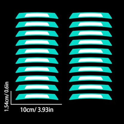 20PCS Strong Reflective Car Wheel Hub Stickers for Cars Helmet Night Safety Warning Reflective Stripe Decals Auto Truck Motorcycle Bicycle Wheels Rim Reflective Stickers (Red) - color: Red