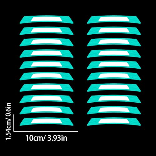 20PCS Strong Reflective Car Wheel Hub Stickers for Cars Helmet Night Safety Warning Reflective Stripe Decals Auto Truck Motorcycle Bicycle Wheels Rim Reflective Stickers (Blue) - color: Blue