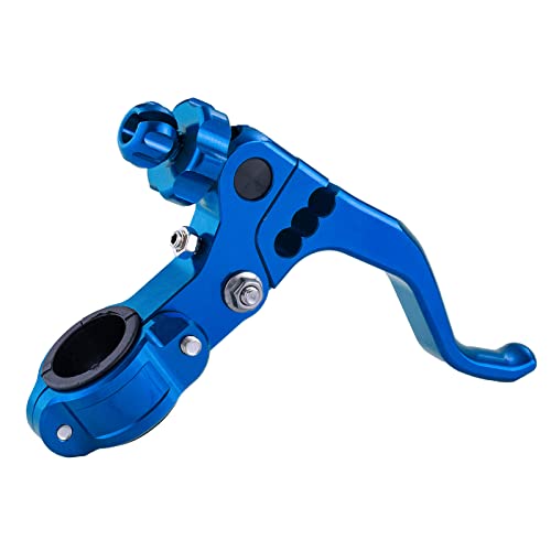 7/8‘’ 22mm Universal Motorcycle CNC Short Stunt Clutch Lever Aluminum Alloy Clutch Handlebar Compatible with Most Motorcycles Dirt Bike-Blue - color: Blue