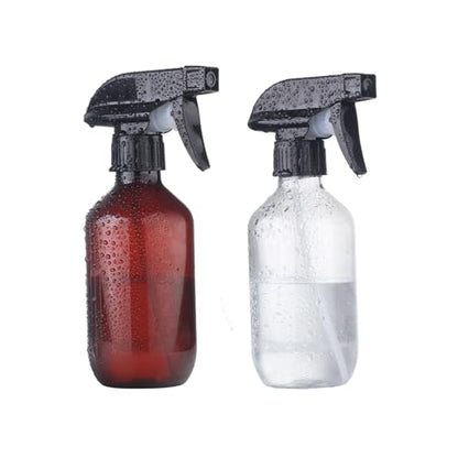 Teyssor Spray Bottles Water Spray Bottle - BPA Free - 10 oz/300 ml Plastic Refillable Containers Fine Mist Small Spray Bottle with Adjustable Nozzle for Hair, Cooking, Cleaning - color: Brown-1 pack