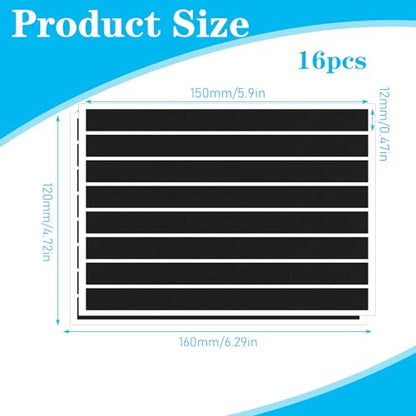 16PCS Black Reflective Tape, Motorcycle Helmet Decals Reflective Stickers for Helmet Motorcycle Helmets Stickers Night Visibility Safety Decal for Motorcycles Scooters Bike Helmets Stroller