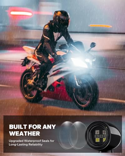 Mini Led Turn Signals Motorcycle Blinkers 4LEDs White Amber Front Turn Signals universal bullet signal lights Fit for Honda Yamaha Suzuki Kawasaki Harley Chopper Bobber - color: Amber+White