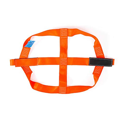 MOTO4U Universal Motorcycle Rear Wheel Tie down Strap in Orange - color: orange