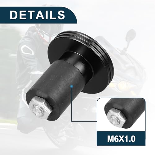 Motorcycle Handlebar End Plug Aluminum Alloy 18mm-20mm 0.71"-0.79" 32mm OD Fashionable | Front Handle Bar Grips Cap Gear Balanced Plug Black 1 Pair