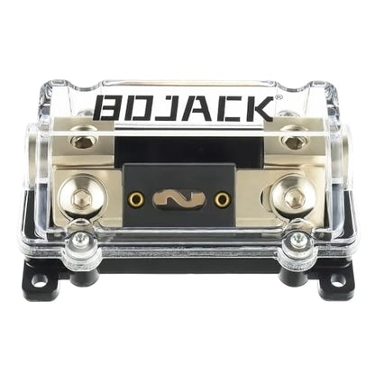BOJACK 0/2/4 Gauge AWG in-Line ANL Fuse Holder with 30 Amp No Wire Terminals Needed Inline Fuse Holder with Insulating Cover, Automotive 4, 2, 0 Gauge Fuse Block - size: 30A
