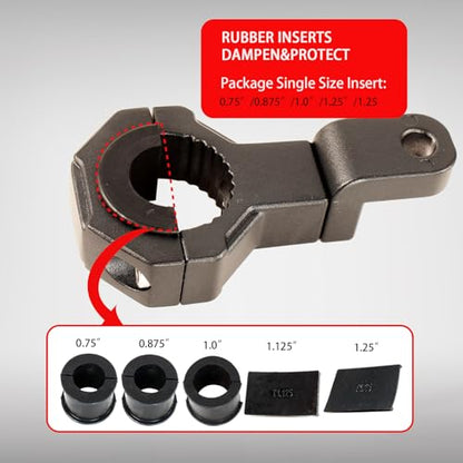 Bar Clamp 0.75inch 0.875inch 1.0inch 1.125inch 1.25inch Universal 360 Degree Mount Bar Clamp Bracket for Diameter 3/4 to 1 1/4 Bar(2Pack) - size: 0.75in~1.25inch