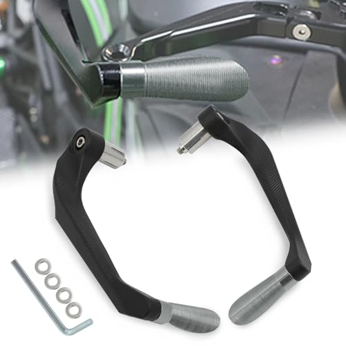 CHIFUN 7/8" Motorcycle Brake Clutch Lever Guard Protector Universal Aluminum Hand Guard Replacement for Yamaha Kawasaki Suzuki Honda Ducati BMW Motorbike Scooters Mountain Bikes(Titanium) - color: Titanium