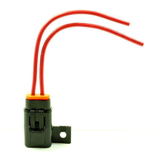 12AWG Weather Proof Mountable Fuse Holder Marine Grade w/ 5A, 7.5A, 10A, 15A, 20A Fuses Set