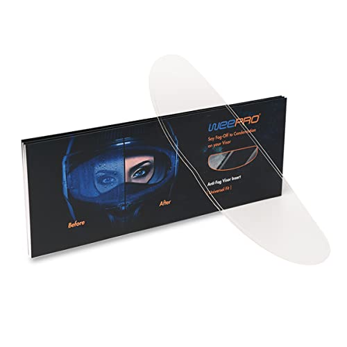 Universal Helmet Shield Anti Fog Film,Clear Visor Lens Insert Fog Resistant 3.7" x 10.7" - 2 PCS - size: 2 PCS UNIVERSAL ANTI-FOG