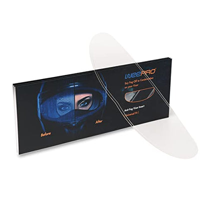Motorcycle Helmet Visor Anti Fog Film,Helmet Face Shield Anti-fog Insert Film 3.66" x 10.7" | Fog-resistant Clear Visor For Riding in Humid Cold Weather,Easy to Install,No Glue Residue Left,Long-Term Effects,Ride Safe - size: Super Clear - Over 300 Second
