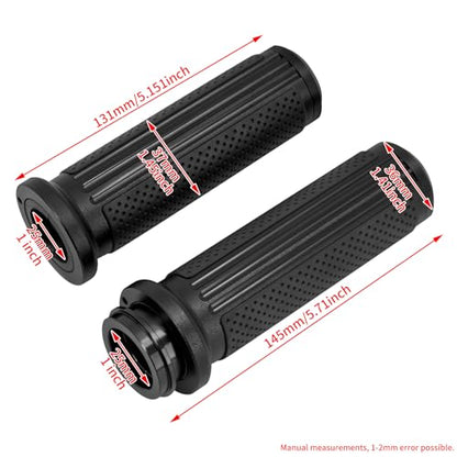 1" Electronic Throttle Defiance Handlebar Grips 25mm Hand Grips Fit for Harley Touring Street Glide Road King Road Glide Electra Glide - color: #1 Black
