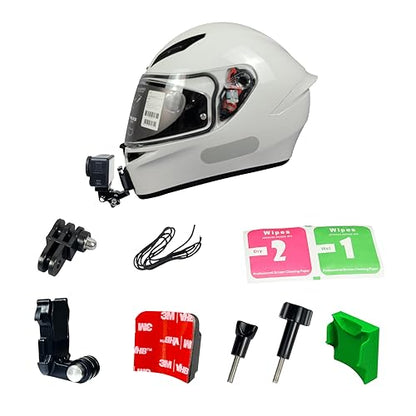 JINGXIN Chin Mount for Agv k1 S Helmet,Curved Adhesive Sticky Mounting with Accessories,Compatible with GoPro and Most Action Camera