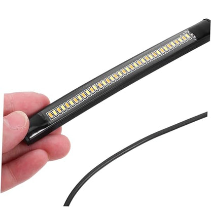 HEALLILY 2pcs Dual Flexible Led Turn Signal Lights for Motorcycles Stylish Daytime Running Light Strips Easy Installation for Enhanced Visibility and Safety