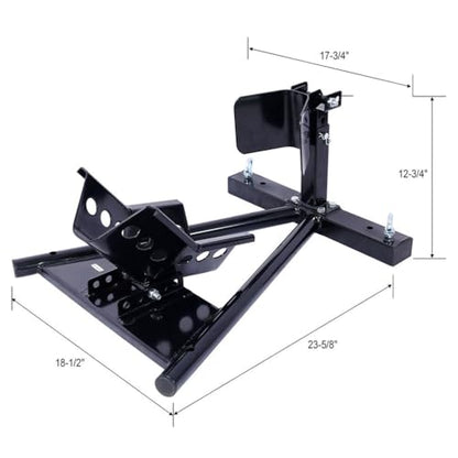 Motorcycle Wheel Chock Stand, Heavy Duty Front Wheel Stand for 17"-21" Tires, Steel Motorcycle Wheel Chock with Safety Lock, Front Tire Holder for Trailer Transport, Storage & Maintenance