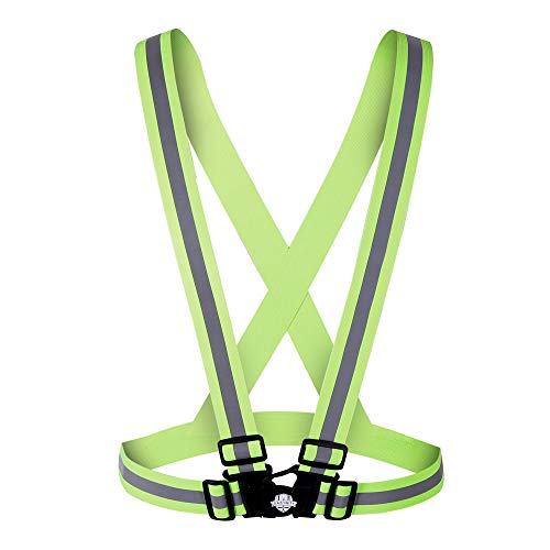 Dazonity High Visibility Safety Vest,Lightweight,Adjustable & Elastic Vest,Hi Vis Reflective Strips, Fit for Men & Women, Construction,Cycling, Runnning, Surveyor, (Yellow) - color: Yellow-1pack