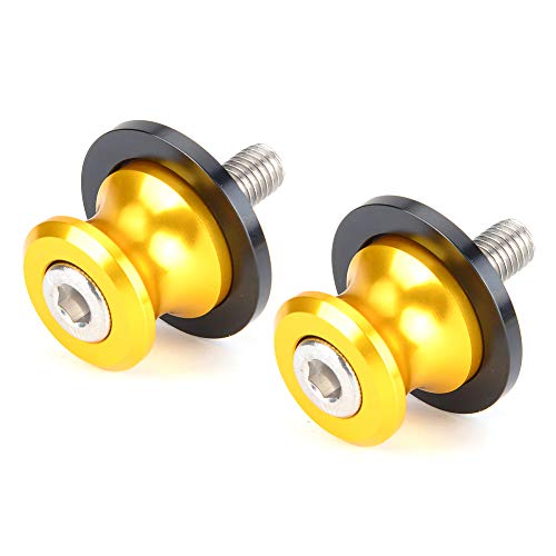 Goldfire 2Pcs 8MM M8 X1.5 Motorcycle Swing Arm Sliders Spools CNC Swing Arm Stand Screws For Kawasaki Z650 Z800 Z900 Z1000 Accessories(Yellow) - color: Yellow 8MM M8 X1.5 Swing Arm Stand Screw
