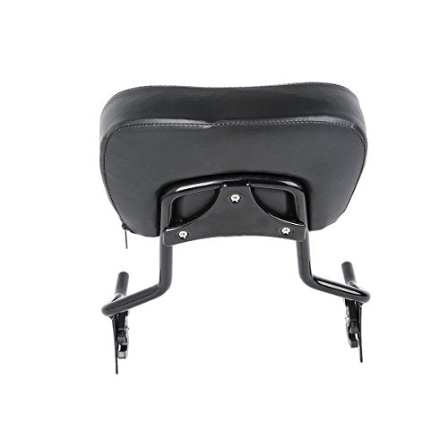 TCT-MOTORPARTS Sissy Bar Upright Passenger Backrest Pad Fits for Harley Touring Street Road Glide 2009-2025 - color: Black