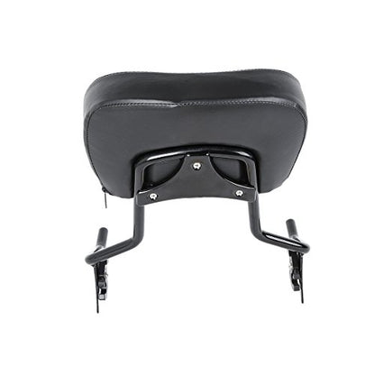 TCT-MOTORPARTS Sissy Bar Upright Passenger Backrest Pad Fits for Harley Touring Street Road Glide 2009-2025 - color: Black