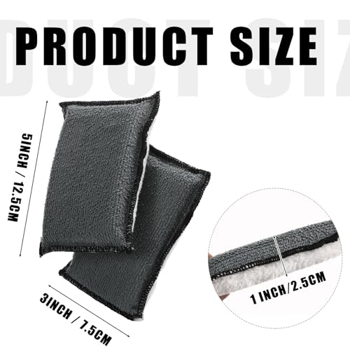 Mudder 8 Pcs Car Interior Scrubbing Sponge 5'' x 3'' Fiber Car Wax Applicator pad Household Cleaning Sponges for Leather Car Seat Couch Cleaning (Gray White) - color: Gray White