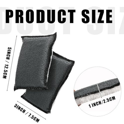 Mudder 8 Pcs Car Interior Scrubbing Sponge 5'' x 3'' Fiber Car Wax Applicator pad Household Cleaning Sponges for Leather Car Seat Couch Cleaning (Gray White) - color: Gray White
