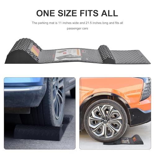 Black Parking Mat, 21" x 10" x 2" Parking Mat (1)