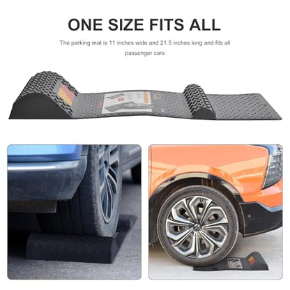 Black Parking Mat, 21" x 10" x 2" Parking Mat (1)