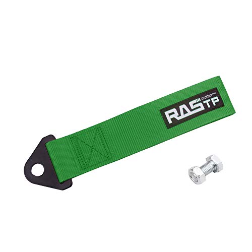 RASTP High Strength Racing Tow Strap, Tow Hook Fit for Front or Rear Front Bumper Decorative Trailer Belt (Green) - color: green