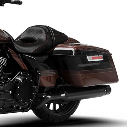 HR3 Auburn Sunglo & Black Hole With Rich Bourbon Hard Saddlebags Compatible with 2019 CVO Limited FLHTKSE (Replace for OEM) Fit for 2014-2023 Harley Touring Models - color: Auburn Sunglo & Black Hole With Rich Bourbon