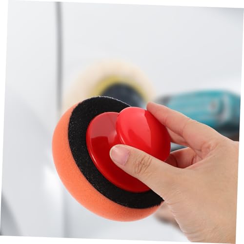 ABOOFAN Automotive Polishing Pads Set of Buffing Pads Sponge Round Plastic Handle Car Polishing Set Buffer Polisher for Cars Motorcycles Boats