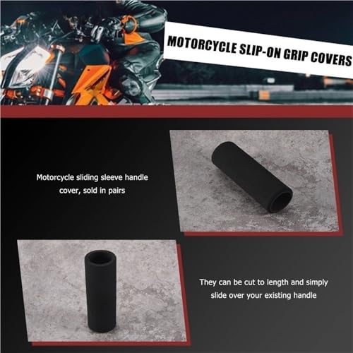 Non-Slip Handlebar Grip Covers Motorcycle Slip-On Foam Anti Vibration Comfort Handlebar Grip Cover Applicable Sleeve Inner Diameter 2.7-3.0 CM