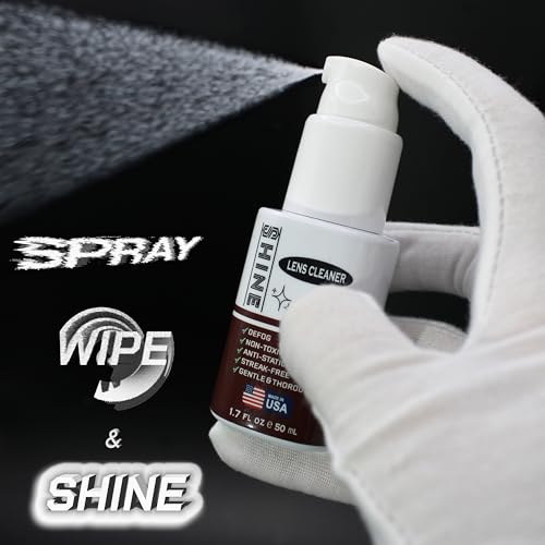 Shine Liquid Cleaner 1.7oz Spray Powered by SIBERIAN USA (1), Fabric Cloth, (1) Screwdriver for Camera, Devices, Eyewear Lenses 50ml - size: 1.7 Fl Oz Standard