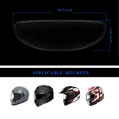 Motorcycle Helmet Visor Anti Fog Film,Helmet Face Shield Anti-fog Insert Film 3.66" x 10.7" | Fog-resistant Clear Visor For Riding in Humid Cold Weather,Easy to Install,No Glue Residue Left,Long-Term Effects,Ride Safe - size: Super Clear - Over 300 Second