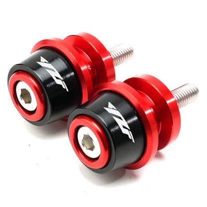 Compatible with 2025 R7 YZF R7 2026 R9 YZF R9 YZF R1 R1M R3 R6 S R25 R15 R125 Motorcycle CNC M6 Swingarm Spool Sliders Stand Screws Slider (Red) - color: Red