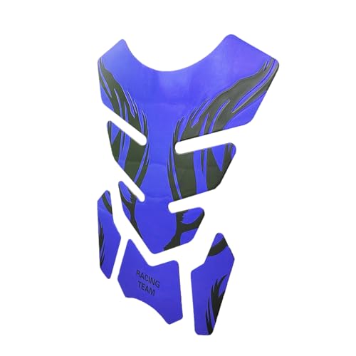 Motocycle Gas Tank Decal Motocycle Gas Tank Protector Pad Self-Adhesive Fishbone Sticker Blue - color: Blue