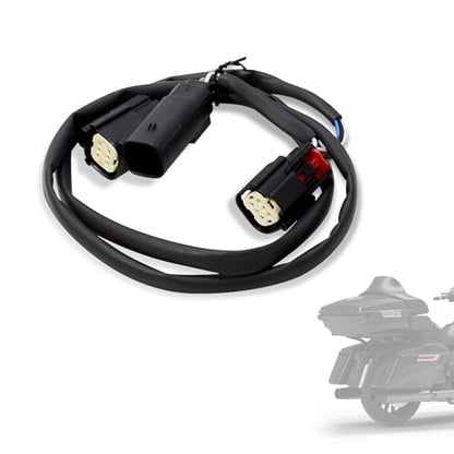 Tour Luggage Pack Quick Disconnect Wiring Harnesses,Plug-n- Play Power tap Harness for Harley Touring 14-24,for Road King, Road Glide, Street Glide, Electra Glide Standard and Select CVO - color: Black Quick Disconnect Trunk Harnesses