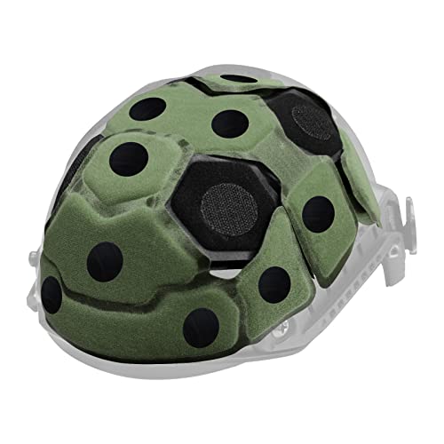 Tactical Helmet Pads - Universal Replacement Internal Memory Foam Pad Inserts for ACH, MICH, EXF Helmets - color: 4th-Green