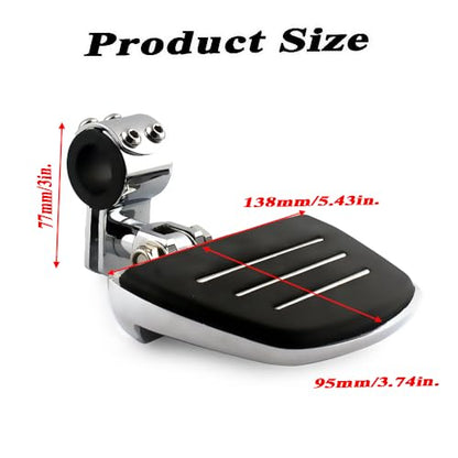 Motorcycle Highway Pegs Footpegs Wide Foot Rest Mini Floorboards Mount Kit Compatible with Harley Road King Road Glide Street Glide Electra Glide Sportster Honda Yamaha Kawasaki 25mm 32mm - color: Style #4 Chrome