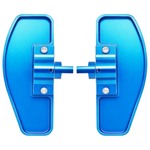 Blue Universality 10mm Rear Diamond Passenger Foot Pegs Mini Floorboards for Harley Touring Road glide, Road king, Electra glide, Street glide, Dyna & Softail Fat Boy, Street Bob, Low Rider ST - color: Passenger Floorboard-Blue