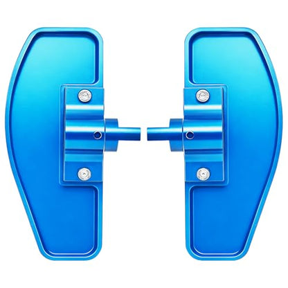 Blue Universality 10mm Rear Diamond Passenger Foot Pegs Mini Floorboards for Harley Touring Road glide, Road king, Electra glide, Street glide, Dyna & Softail Fat Boy, Street Bob, Low Rider ST - color: Passenger Floorboard-Blue