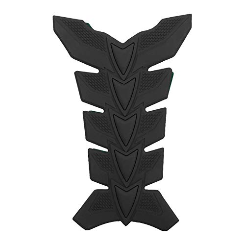 3D Protector Decal Sticker, Motorcycle Tank Protector, Motorcycle Gel Oil Gas Tank Pad Fish Bone Protector Decal Sticker Pad Decor Rubber(black)