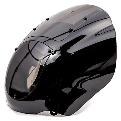 NEW Black & Smoke Quarter Fairing Windshield Kit Compatible with Harley Davidson XL FXR Dyna