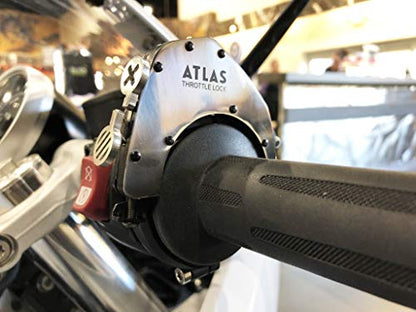 ATLAS Throttle Lock - A Motorcycle Cruise Control Throttle Assist, POLISHED (Top Kit) - size: Top Kit