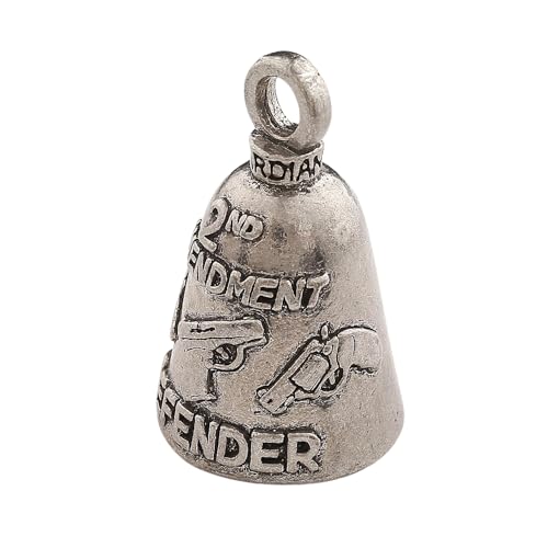 Guardian Bell 2nd Amendment Defender Good Luck Bell w/Keyring & Black Velvet Gift Bag | Motorcycle Bell | Lead-Free Pewter | Good Luck Gift to Friends & Family | Bike Bell | Made in USA - color: 2nd Amendment Defender