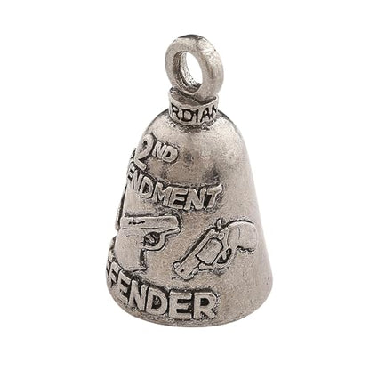 Guardian Bell 2nd Amendment Defender Good Luck Bell w/Keyring & Black Velvet Gift Bag | Motorcycle Bell | Lead-Free Pewter | Good Luck Gift to Friends & Family | Bike Bell | Made in USA - color: 2nd Amendment Defender