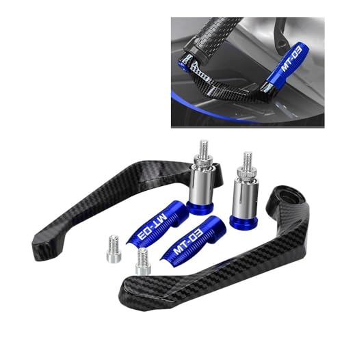 Motorcycle Handlebar Hand Guard Levers Motorcycle Handlebar Brake Clutch Lever Hand Guard Protector Handguard Kit for MT03 MT-03 MT 03 2015-2021 2022 2023 2024 - color: Silver with l