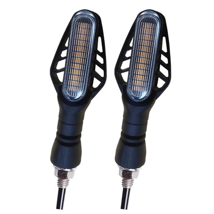 Motorcycle Mini Indicators High Brightness Sequential Flowing Turn Signal Lights For DC12V Motorbike Scooter Off Road (Pack of 2) - size: 3.4Inch (Pack of 2PCS)